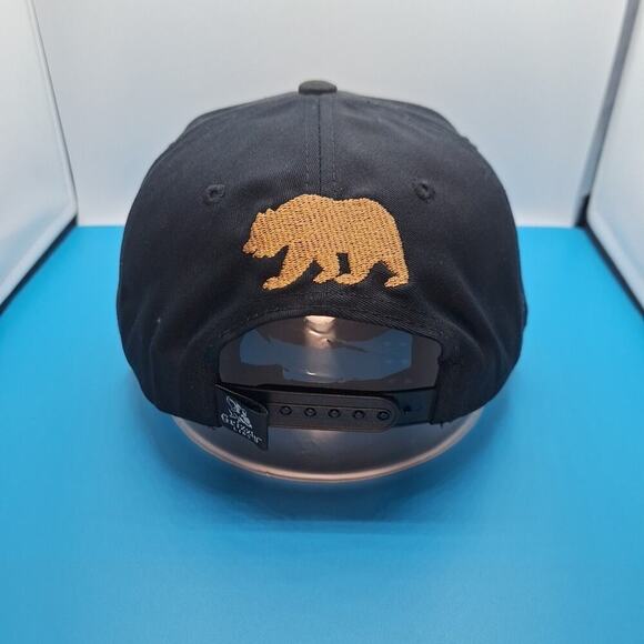 California Republic Cali Logo Hat Snap Back Embroidered Black Cotton - Picture 4 of 7